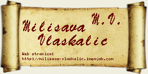 Milisava Vlaškalić vizit kartica